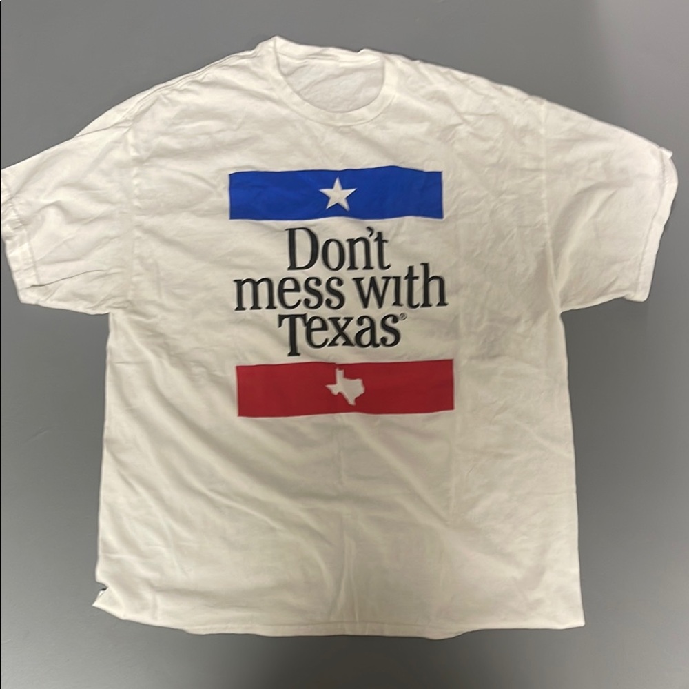 White T-Shirt with Texas Graphic
